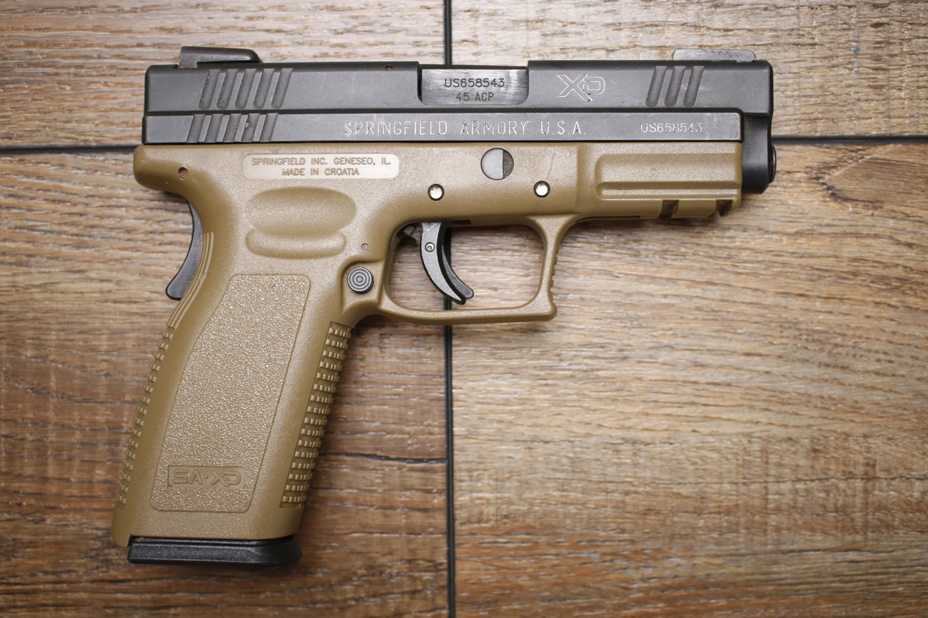 SPRINGFIELD XD-45 45 ACP Police Trade-In Pistol with FDE Frame